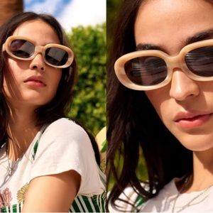 CRAP EYEWEAR sunglasses Bikini Vision in bone white / vintage blue